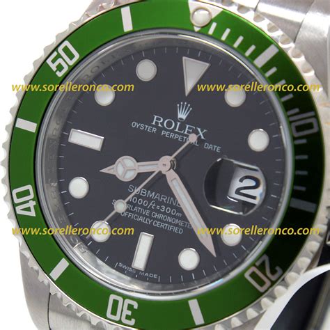 ghiera nera rolex submariner|rolex ghiera verde prezzi.